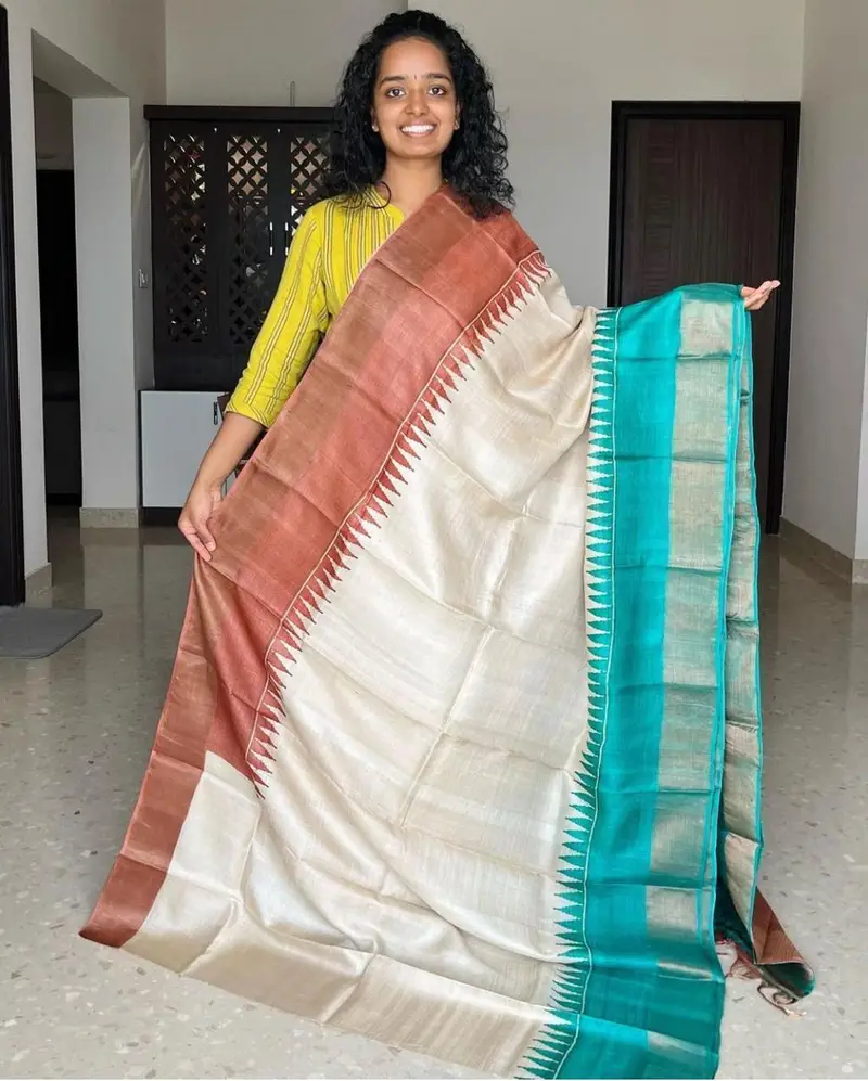 Semi Tusshar silk saree - Image 3 in Hyderabad